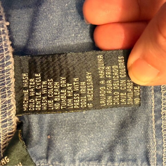 VTG 90’s Ralph Lauren Authentic Dry Goods Denim Chore Jacket Sz M Zip Utility - Picture 6 of 9